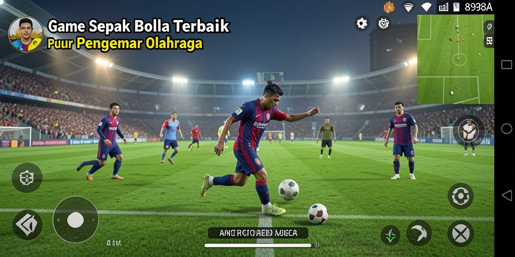 Tampilan gameplay <strong>898A</strong> dengan aksi mencolok di lapangan sepak bola.