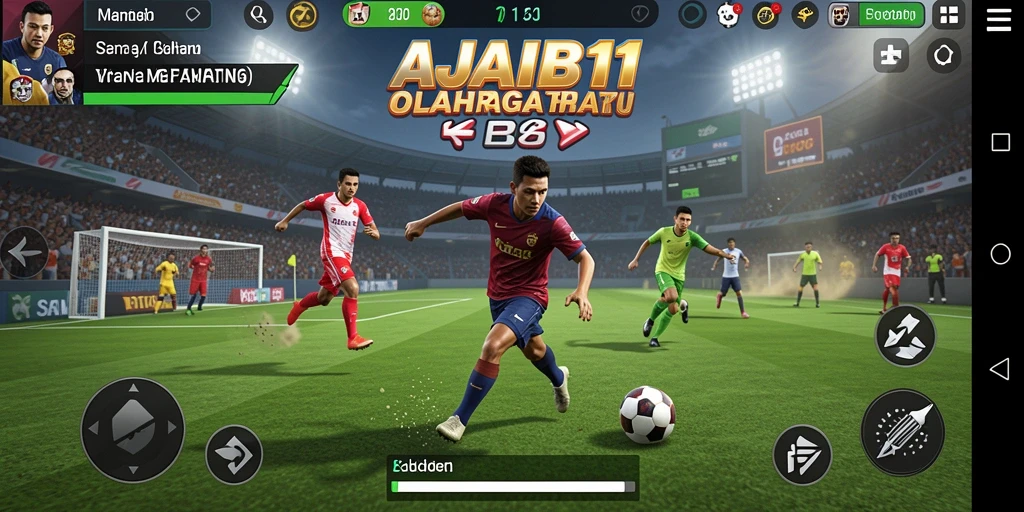 Screenshot AJAIB11 menunjukkan keseruan permainan olahraga yang menantang.
