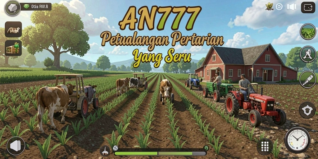 Tampilan gameplay seru yang menunjukkan petualangan bertani di AN777.