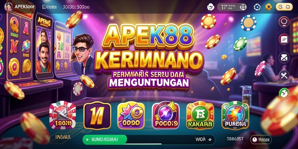 Screenshot utama APEK88 memperlihatkan gameplay Kasino yang mendebarkan.