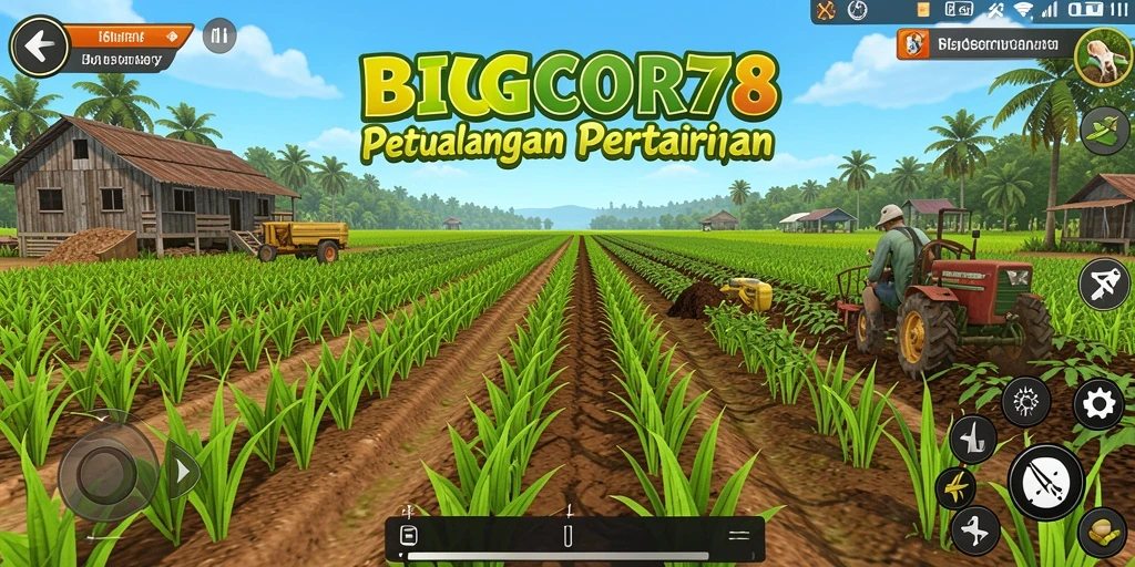 Gameplay menarik dari BIGCOR78 menunjukkan aktivitas pertanian.