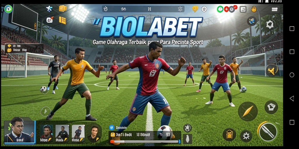 Tampilan gameplay seru dalam game olahraga BIOLABET.