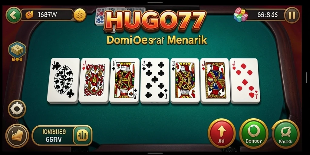 Tampilan gameplay HUGO77 yang mendebarkan dalam permainan Domino.