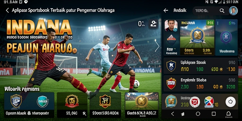 Screenshot gameplay INDAAA menampilkan taruhan olahraga yang mendebarkan.