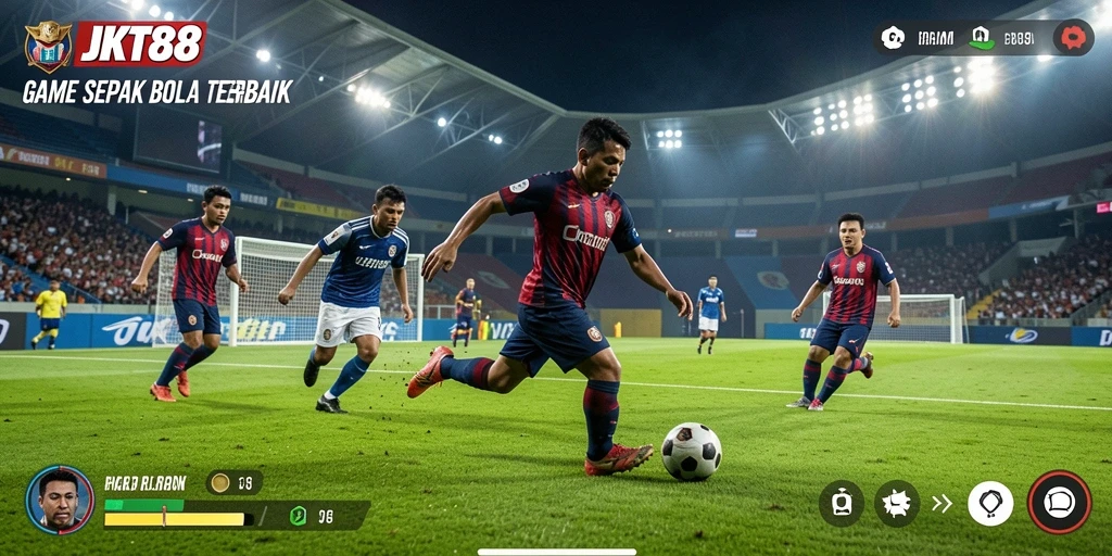 Tampilan gameplay JKT88 yang menarik saat pertandingan sepak bola.