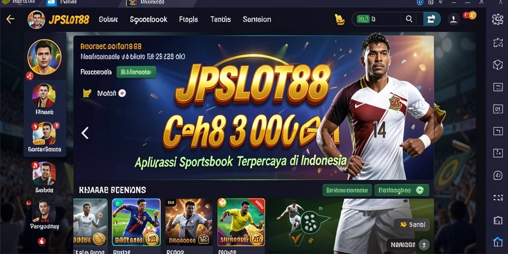 Tampilan antarmuka antusiasme taruhan olahraga JPSLOT88.