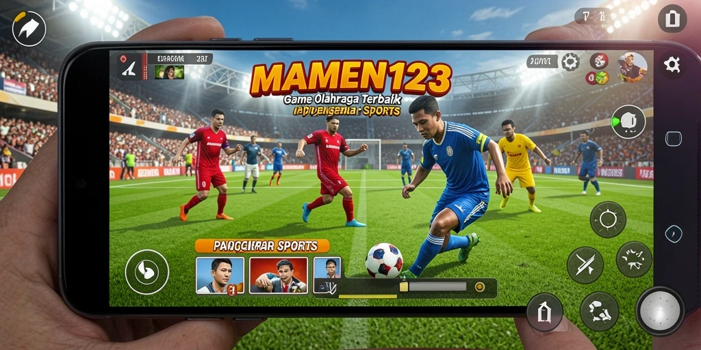 Gameplay seru di MAMEN123 yang menampilkan aksi olahraga yang mendebarkan.
