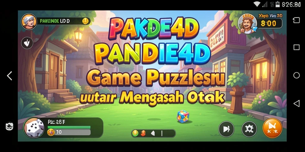 Screenshot utama PAKDE4D menampilkan gameplay puzzle yang menarik.
