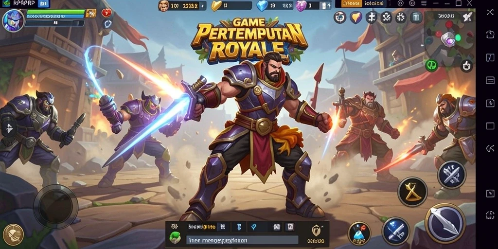 Tampilan pertarungan seru dalam game Battle Royale RPRPRP.