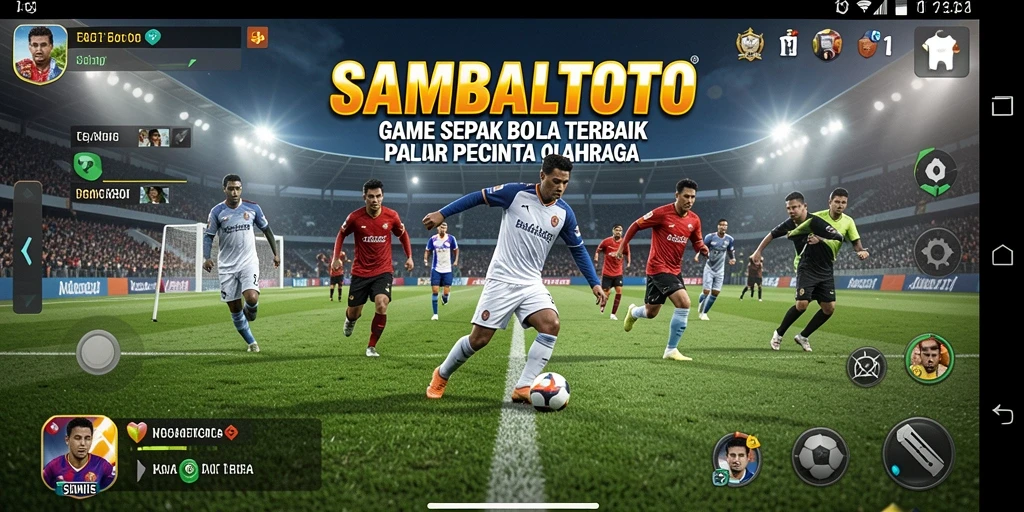 Tampilan gameplay menarik dari SAMBALTOTO yang menampilkan aksi sepak bola.