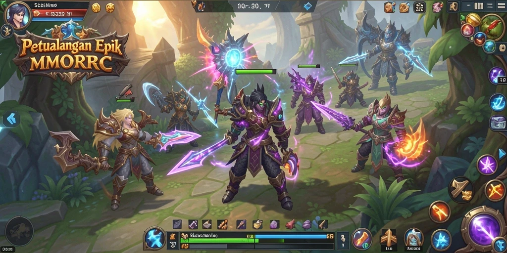 Screenshot gameplay SE328 menunjukkan pertarungan epik antara karakter dan monster.