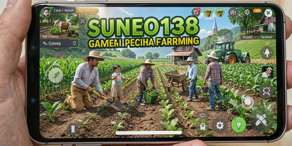 Tampilan screenshot SUNEO138 menunjukkan suasana pertanian yang hidup.
