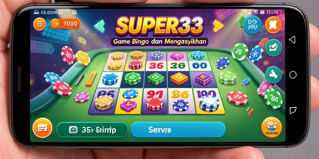 Screenshot utama SUPER33 menampilkan momen seru permainan Bingo.