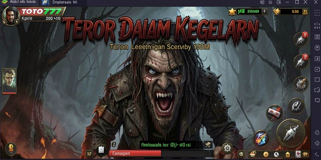 Screenshot gameplay menakutkan dari TOTO777 yang menampilkan momen mencekam.