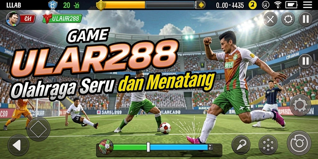 Screenshot ULAR288 menunjukkan aksi seru di lapangan olahraga.