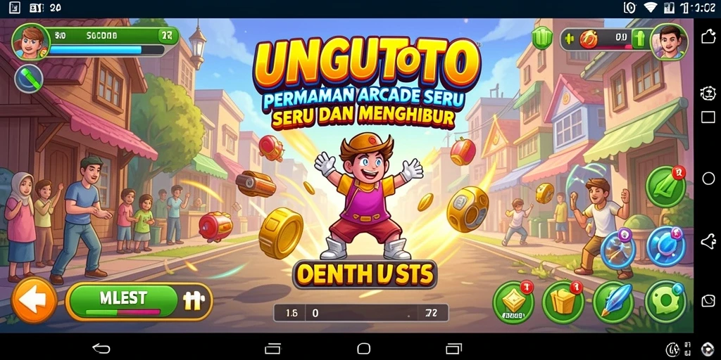 Screenshot menarik dari gameplay UNGUTOTO yang menunjukkan keseruan permainan.