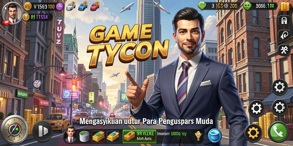 Screenshot gameplay W67 menunjukkan usaha yang sedang dibangun.