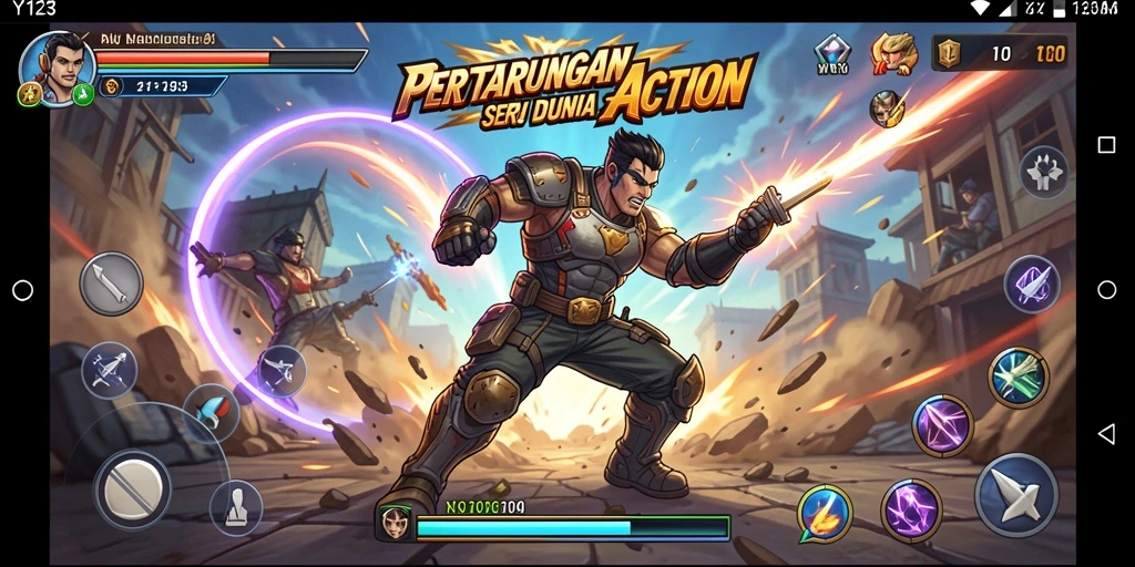 Tangkapan layar gameplay YY123 yang penuh aksi dan strategi.